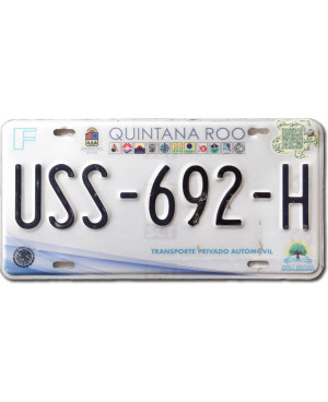Meksykańska tablica rejestracyjna Quintana Roo 2020 USS-692-H