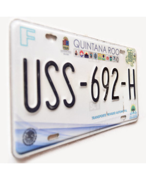 Meksykańska tablica rejestracyjna Quintana Roo 2020 USS-692-H