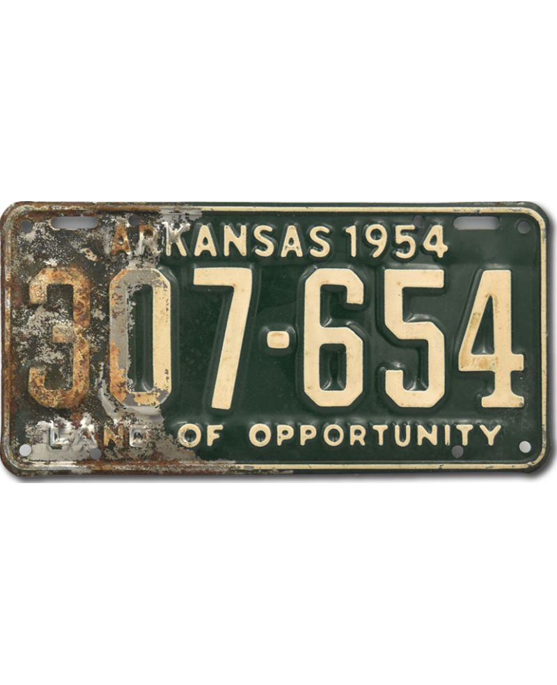 Tablica rejestracyjna USA Arkansas 1954 Opportunity 307-654