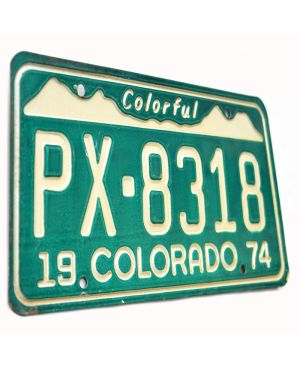 Tablica rejestracyjna USA Colorado 1974 Colorful PX-8318
