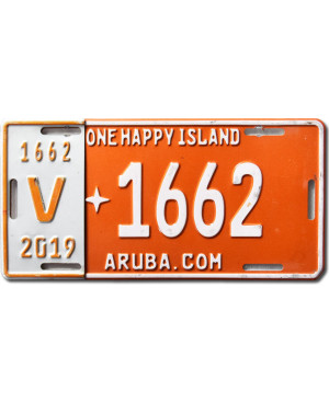 Tablica rejestracyjna Aruba 2019 One Happy Island V1662