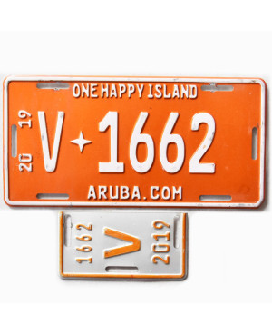 Tablica rejestracyjna Aruba 2019 One Happy Island V1662