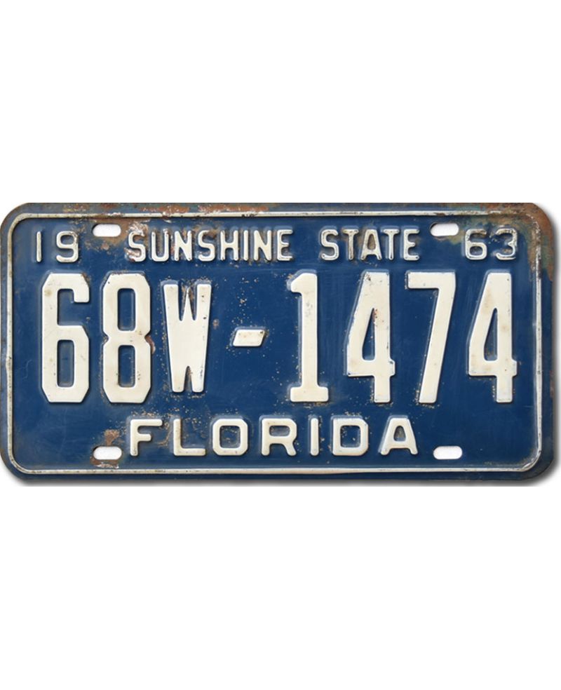 Americká SPZ Florida 1963 Sunshine State 68W-1474
