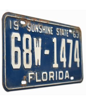 Americká SPZ Florida 1963 Sunshine State 68W-1474