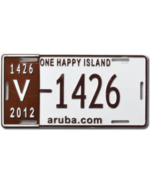 Tablica rejestracyjna Aruba 2012 One Happy Island V1426