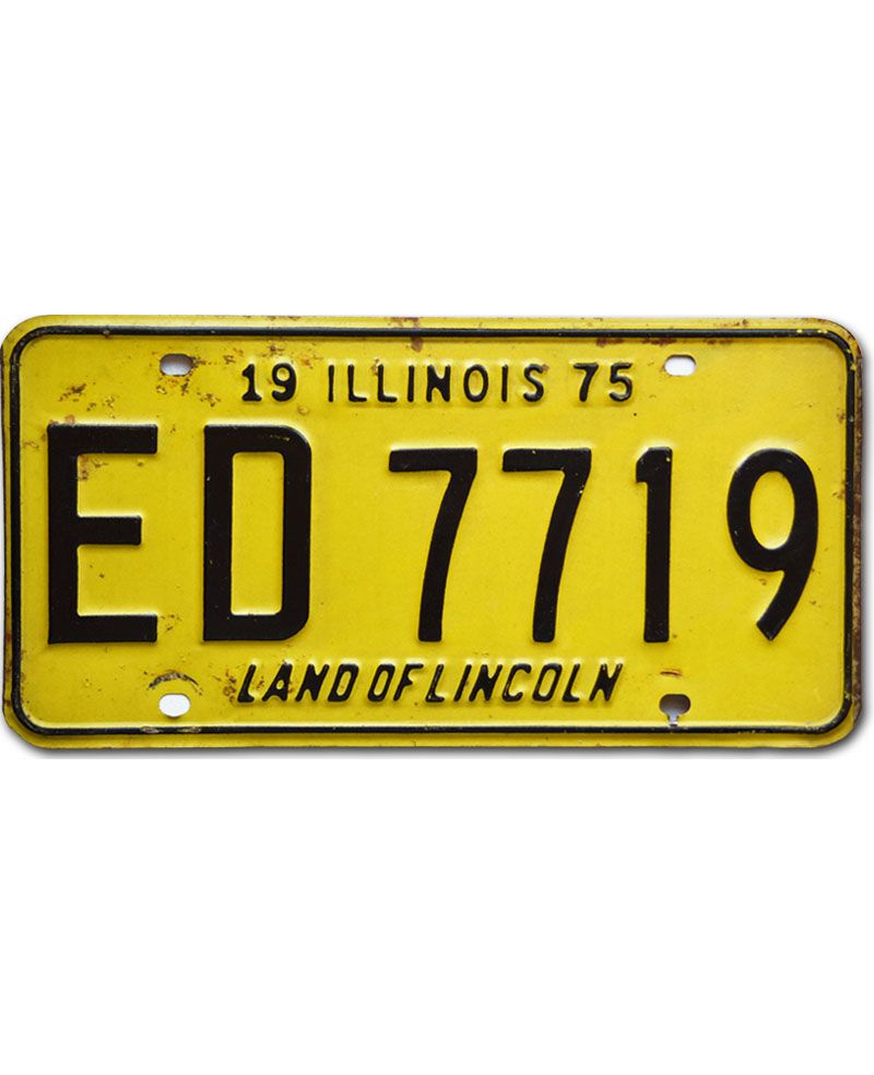Americká SPZ Illinois 1975 Yellow ED7719