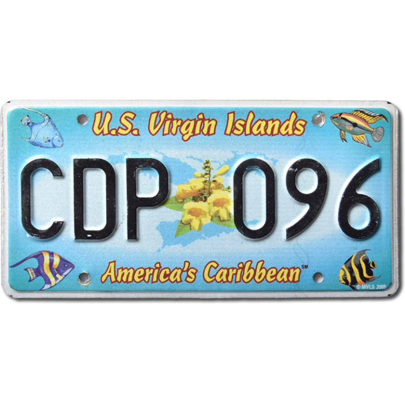 Tablica rejestracyjna U.S. Virgin Island Carribean CDP 096