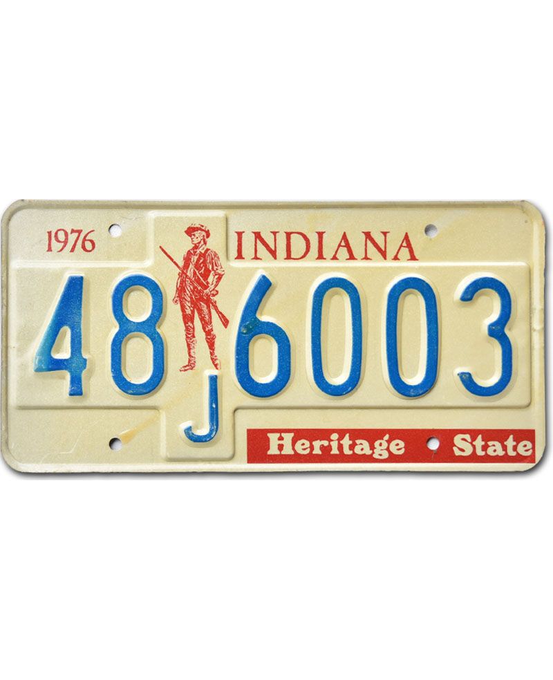 Americká SPZ Indiana Heritage State 48J6003