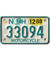 Motocyklowa Tablica Rejestracyjna USA New Hampshire 33094