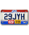 Motocyklowa Tablica Rejestracyjna USA Ohio 29JYH