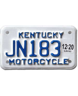 Motocyklowa Tablica Rejestracyjna USA Kentucky JN183