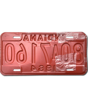 Tablica rejestracyjna USA Indiana 1964 Red 80A7160