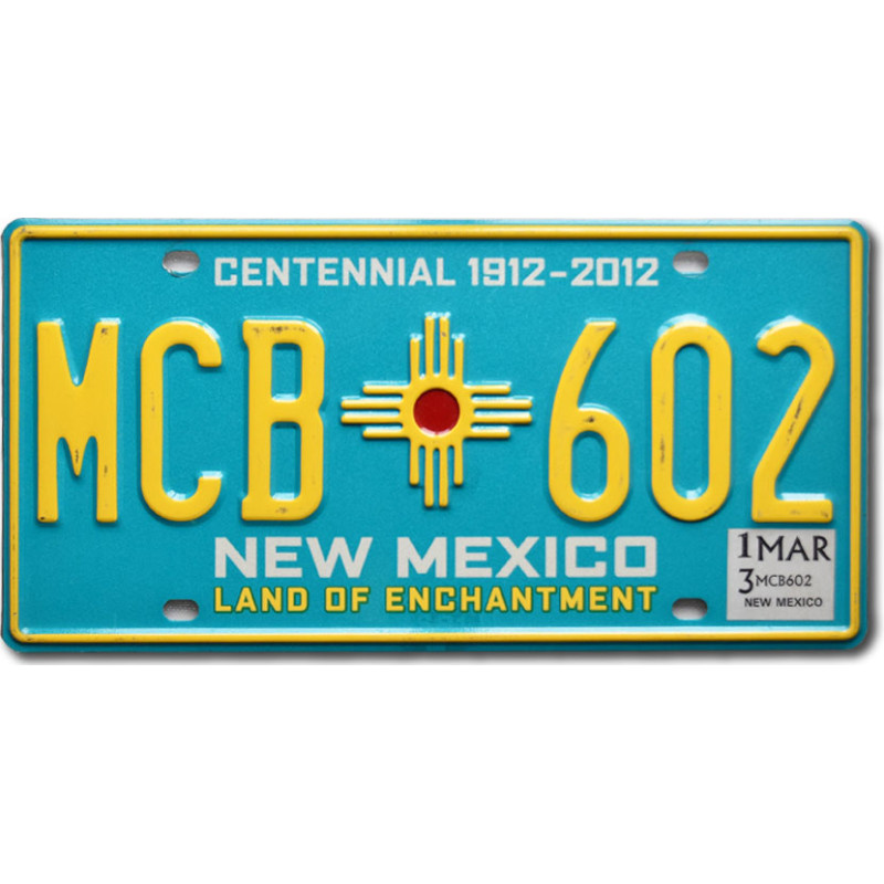 Tablica rejestracyjna USA New Mexico Blue MCB 602