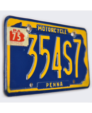 Motocyklowa Tablica Rejestracyjna USA Pennsylvania 354S7
