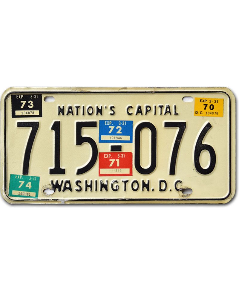 Tablica rejestracyjna USA Washington D.C. 1974 Nation´s Capital 715-076