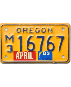 Motocyklowa Tablica Rejestracyjna USA Oregon M3 16767