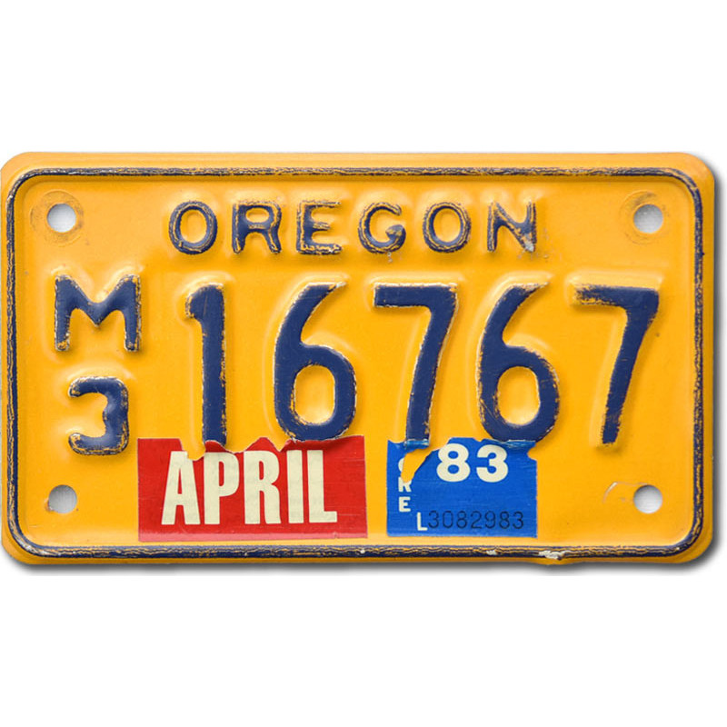 Motocyklowa Tablica Rejestracyjna USA Oregon M3 16767