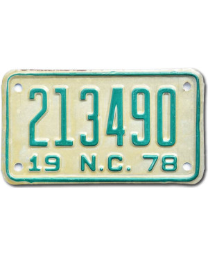 Motocyklowa Tablica Rejestracyjna USA North Carolina 213490