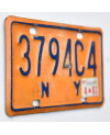Motocyklowa Tablica Rejestracyjna USA New York Yellow 3794C4