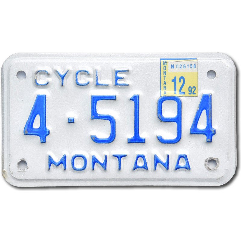 Motocyklowa Tablica Rejestracyjna USA Montana 4-5194