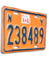 Motocyklowa Tablica Rejestracyjna USA New York Yellow 238489 moto
