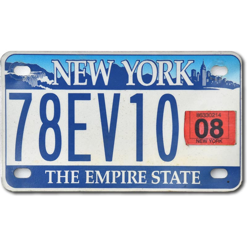 Motocyklowa Tablica Rejestracyjna USA New York Empire 78EV10