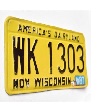 Americká SPZ Wisconsin 1987 Dairyland WK 1303