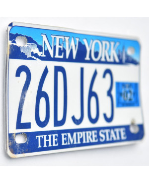 Motocyklowa Tablica Rejestracyjna USA New York Empire 26DJ63