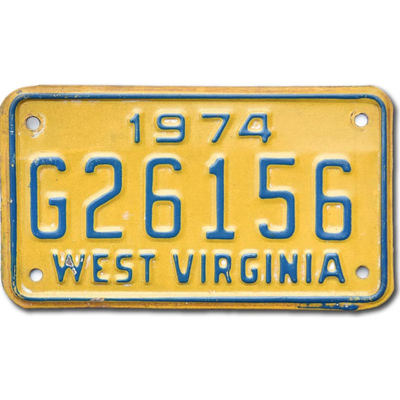 Motocyklowa Tablica Rejestracyjna USA West Virginia G26156