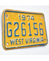 Motocyklowa Tablica Rejestracyjna USA West Virginia G26156