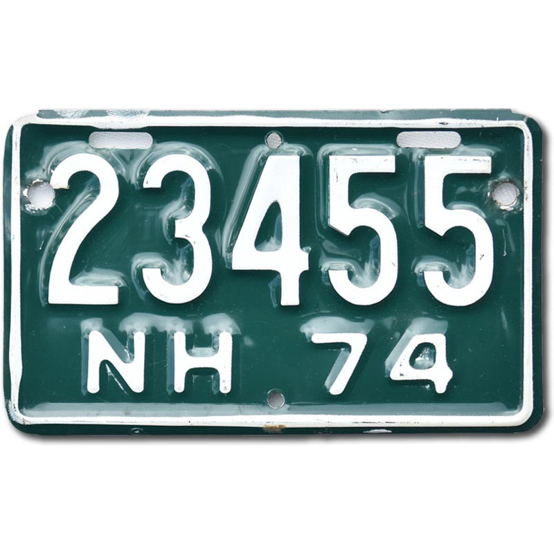 Motocyklowa Tablica Rejestracyjna USA New Hampshire 23455