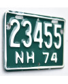 Motocyklowa Tablica Rejestracyjna USA New Hampshire 23455