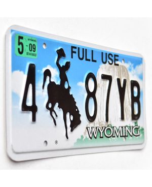 Tablica rejestracyjna USA Wyoming Bronco 4-87YB