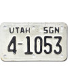 Motocyklowa Tablica Rejestracyjna USA Utah 4-1053