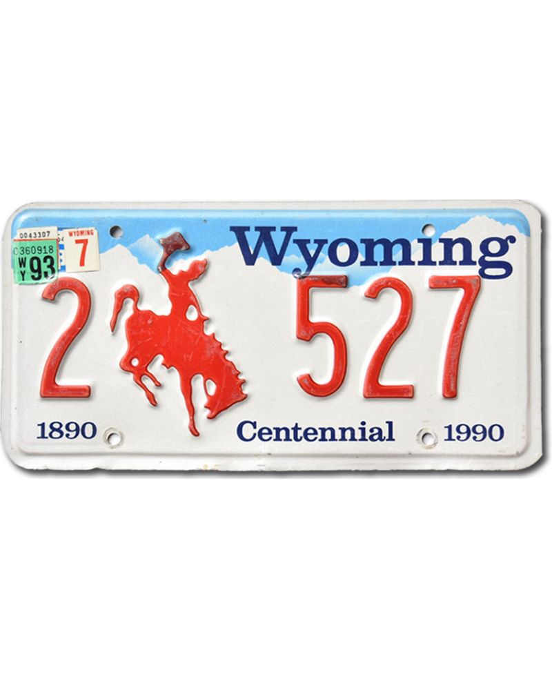 Tablica rejestracyjna USA Wyoming Centennial 2-527