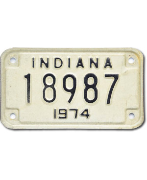 Motocyklowa Tablica Rejestracyjna USA Indiana 18987 moto