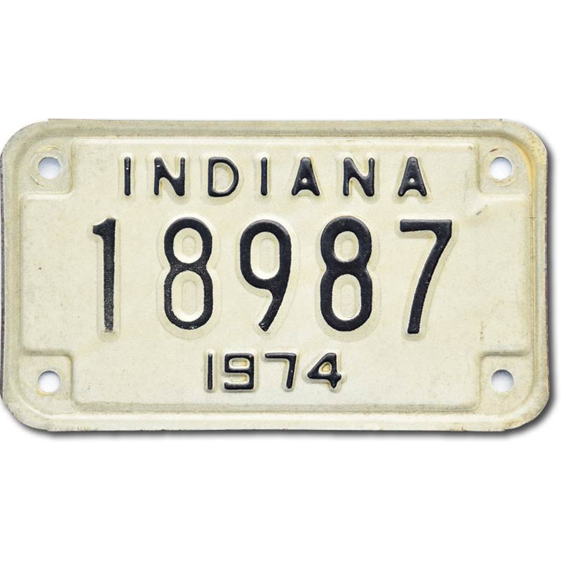 Motocyklowa Tablica Rejestracyjna USA Indiana 18987 moto