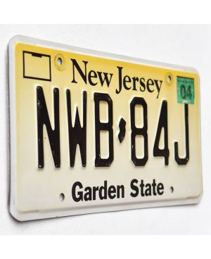 Tablica rejestracyjna USA New Jersey Garden State NWB-84J