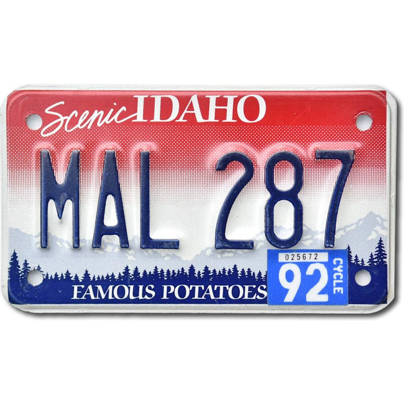 Motocyklowa Tablica Rejestracyjna USA Idaho MAL 287