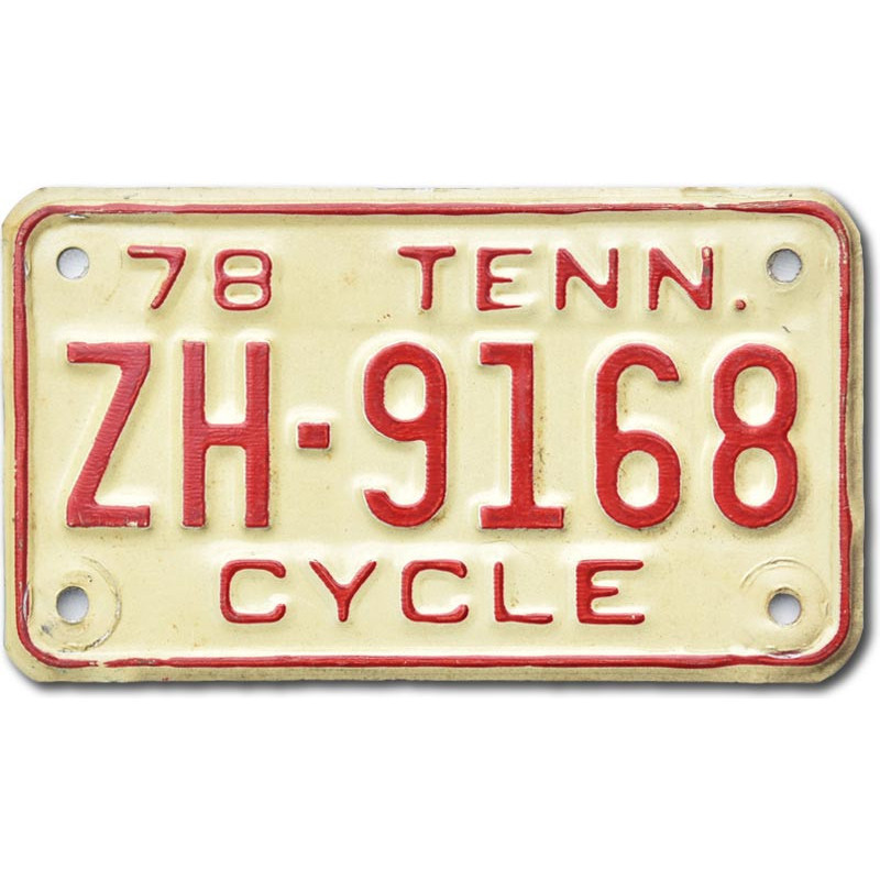 Motocyklowa Tablica Rejestracyjna USA Tennessee ZH-9168