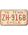 Motocyklowa Tablica Rejestracyjna USA Tennessee ZH-9168