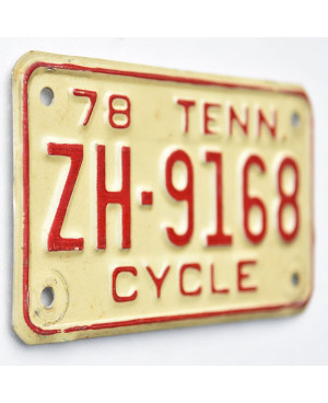 Motocyklowa Tablica Rejestracyjna USA Tennessee ZH-9168