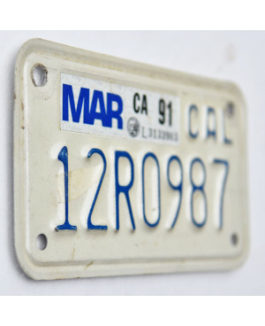 Motocyklowa Tablica Rejestracyjna USA California 12R0987
