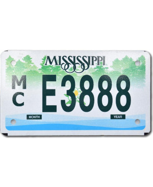 Motocyklowa Tablica Rejestracyjna USA Mississippi MC E3888