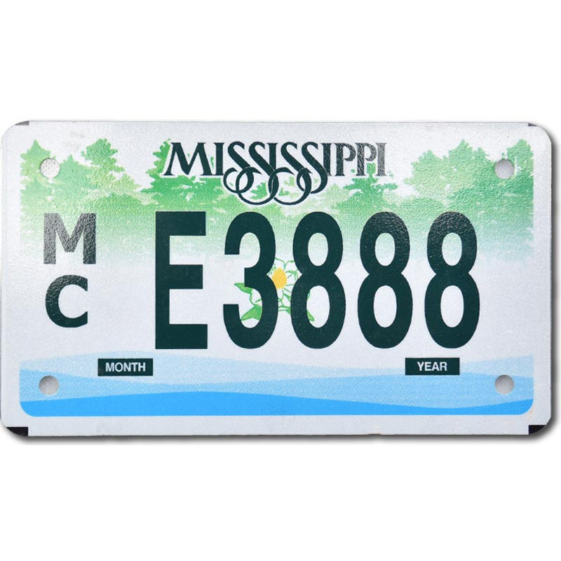 Motocyklowa Tablica Rejestracyjna USA Mississippi MC E3888