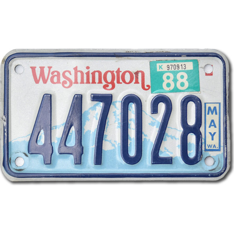 Motocyklowa Tablica Rejestracyjna USA Washington 447028
