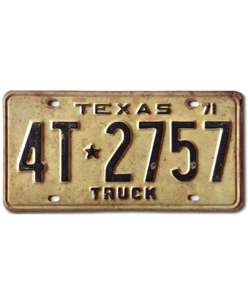 Americká SPZ Texas 1971 Truck 4T-2757