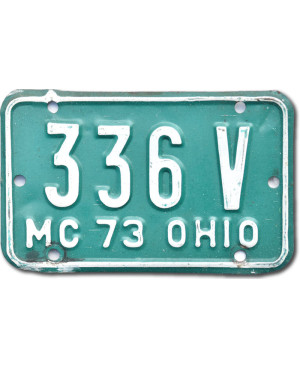 Motocyklowa Tablica Rejestracyjna USA Ohio 336V