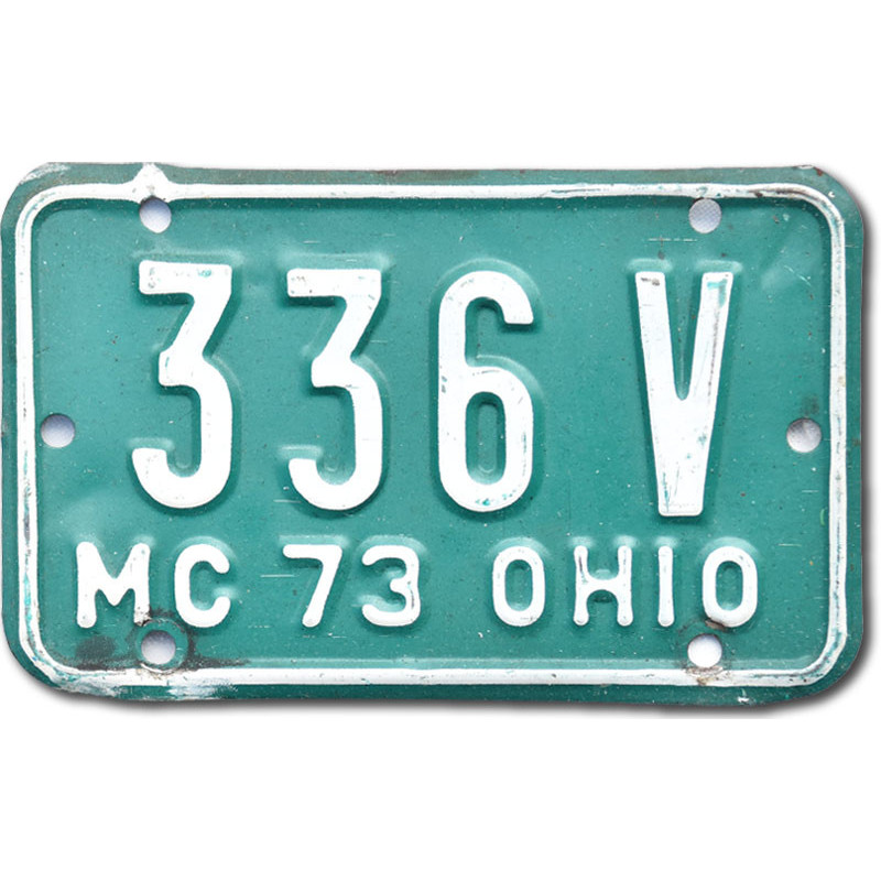 Motocyklowa Tablica Rejestracyjna USA Ohio 336V