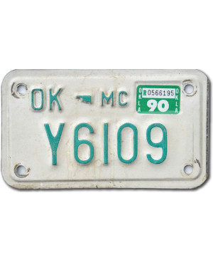 Motocyklowa Tablica Rejestracyjna USA Oklahoma Y6109